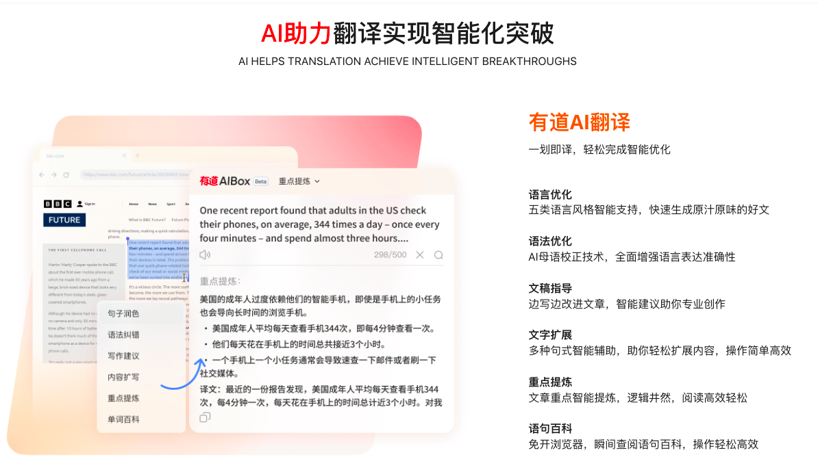 2026年有道翻译词典支持翻译Playbill的英文介绍吗?